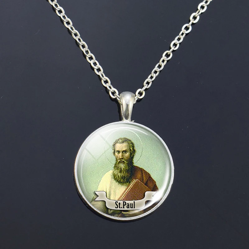 Religious Necklace 12 Saint Francis Clare Therese Jude Paul Anthony Padua Patrick Michael Rose Joseph Valentine Necklace