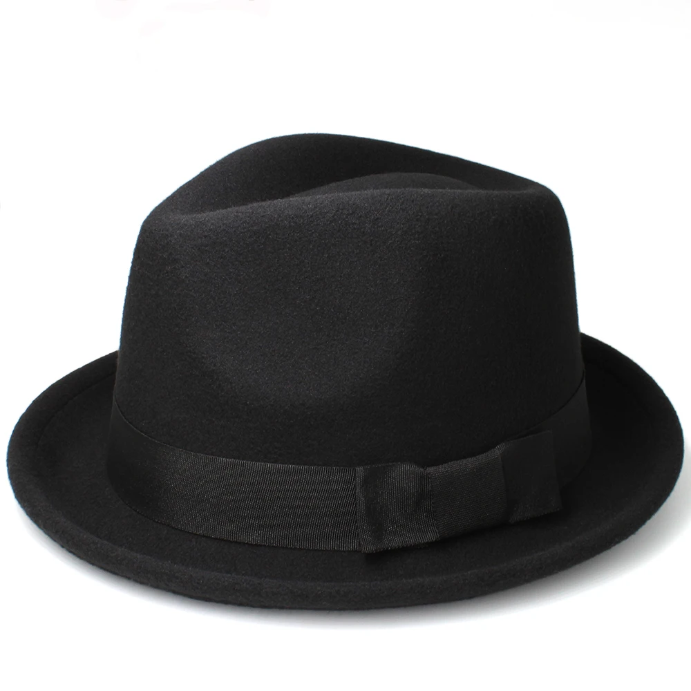 Men Women Fedora Hats Trilby Sunhats Panama Caps Classial Retro Jazz Outdoor Travel Party Street Style Winter Warm Size L 7 1/4