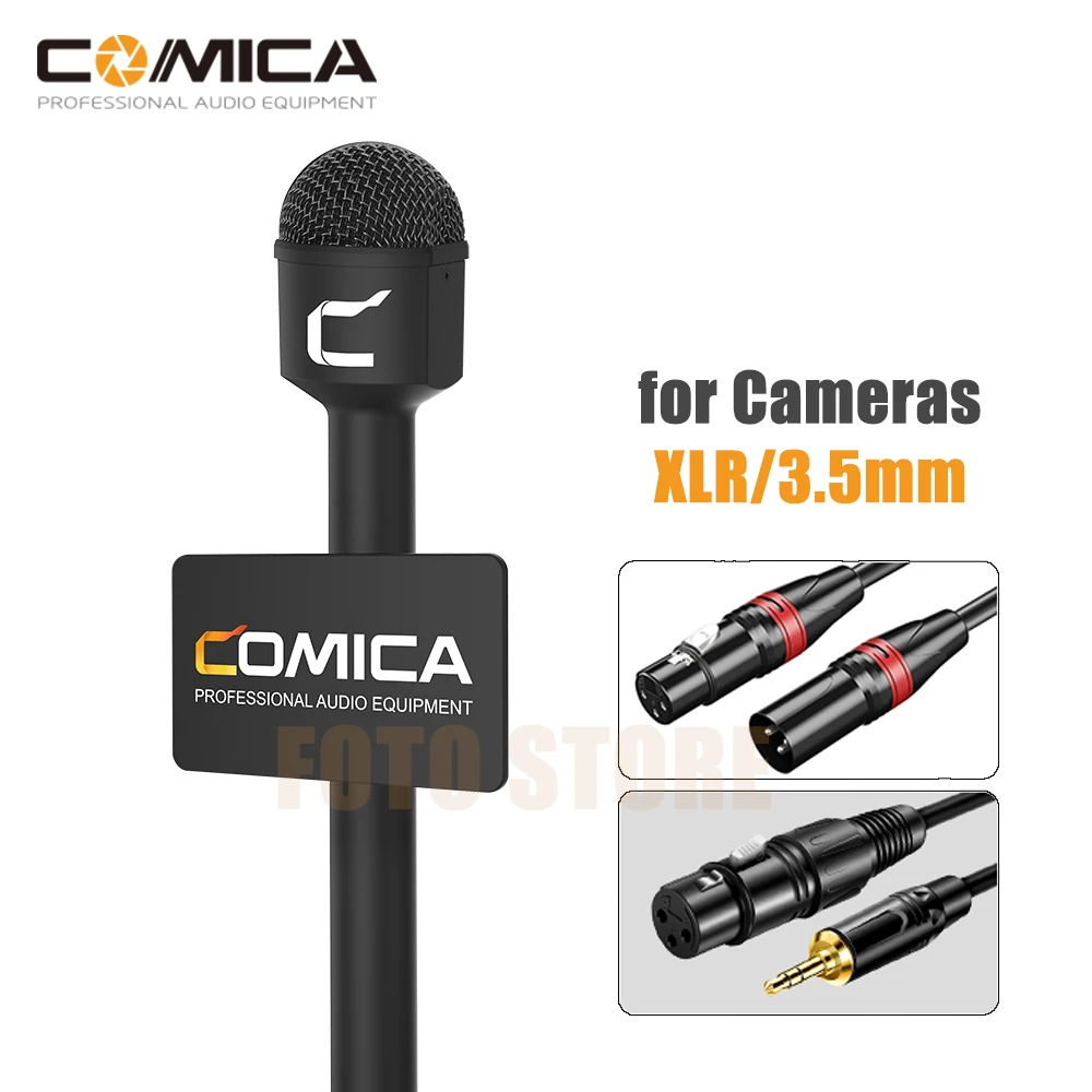 

Comica HRM-C Handheld Reporter Interview Microphone Omnidirectional Dynamic Mic with XLR 3.5mm For camcorder Cameras DSLR