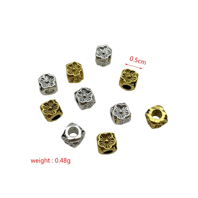 JunKang Metal cube Spacer Beads for DIY to make bracelets and necklaces connectors, wholesale jewelry alloys