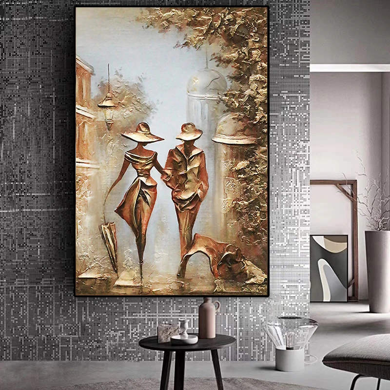 

Wonderful love romantic couple home art interesting canvas on wall art picture living room decoration canvas painting