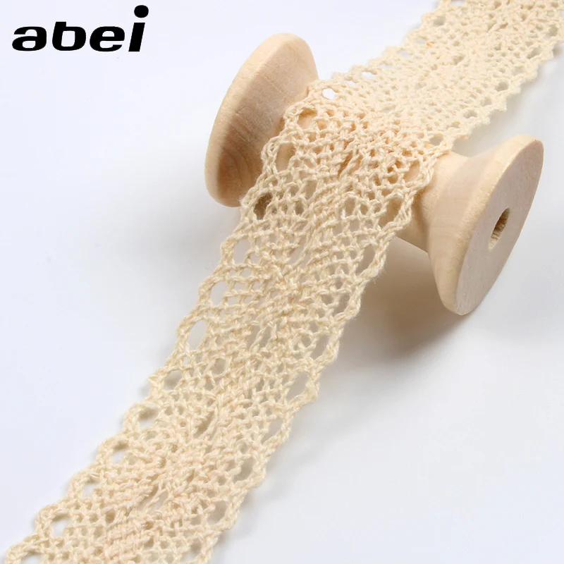 5yards/lot 3cm White Beige Double Sides Lace Trims DIY Patchwork Handmade Sewing Fabric Accessories Wedding Scrapbooking Ribbon