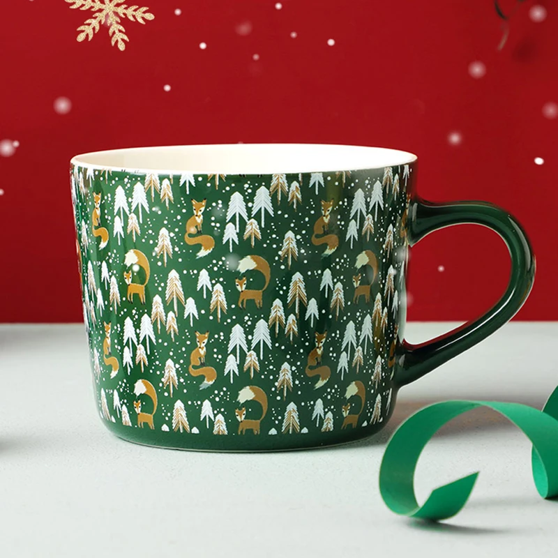 

Ceramic Christmas Mugs Creative Trend Personalized Christmas Gift Coffee Cup Couple Breakfast Tea Cup Household Water Cup