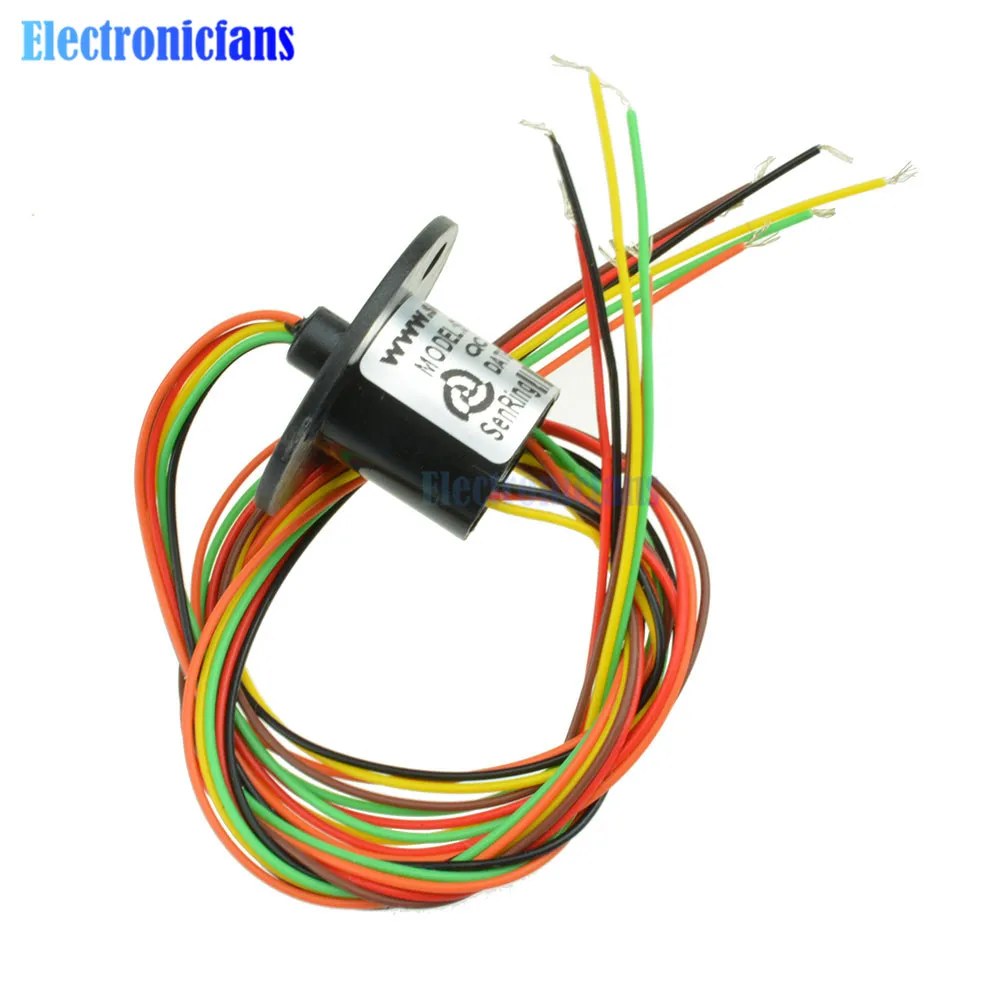 AC 240V 6-Way Conductive Slip Ring 300Rpm 2A for Monitor Robotic 12.5mm Engineering Plastics 1000 Nsulation Resistance