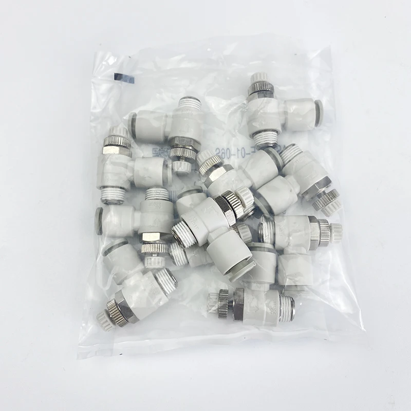 10pcs/lot AS1201F/AS2201F/M3/M5/01/02-03/04/06 Speed Control Throttle Valve Flow Control Cylinder Connector SMC type