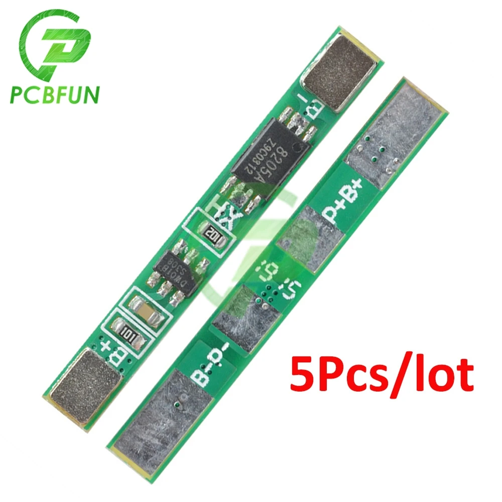 1S 3.7V 2.5A Lithium Battery Protection Board Polymer BMS PCM PCB Over Charge Discharge Automatic Restore Li-ion Protect Module