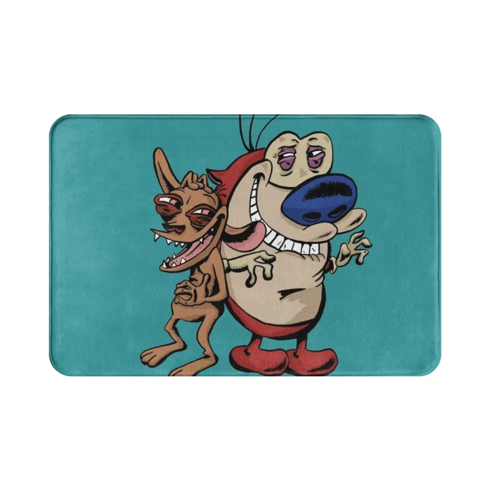 Ren And Stimpy Carpet Mat Rug Cushion Soft Non-Slip Ren And Stimpy 90s Nicktoon