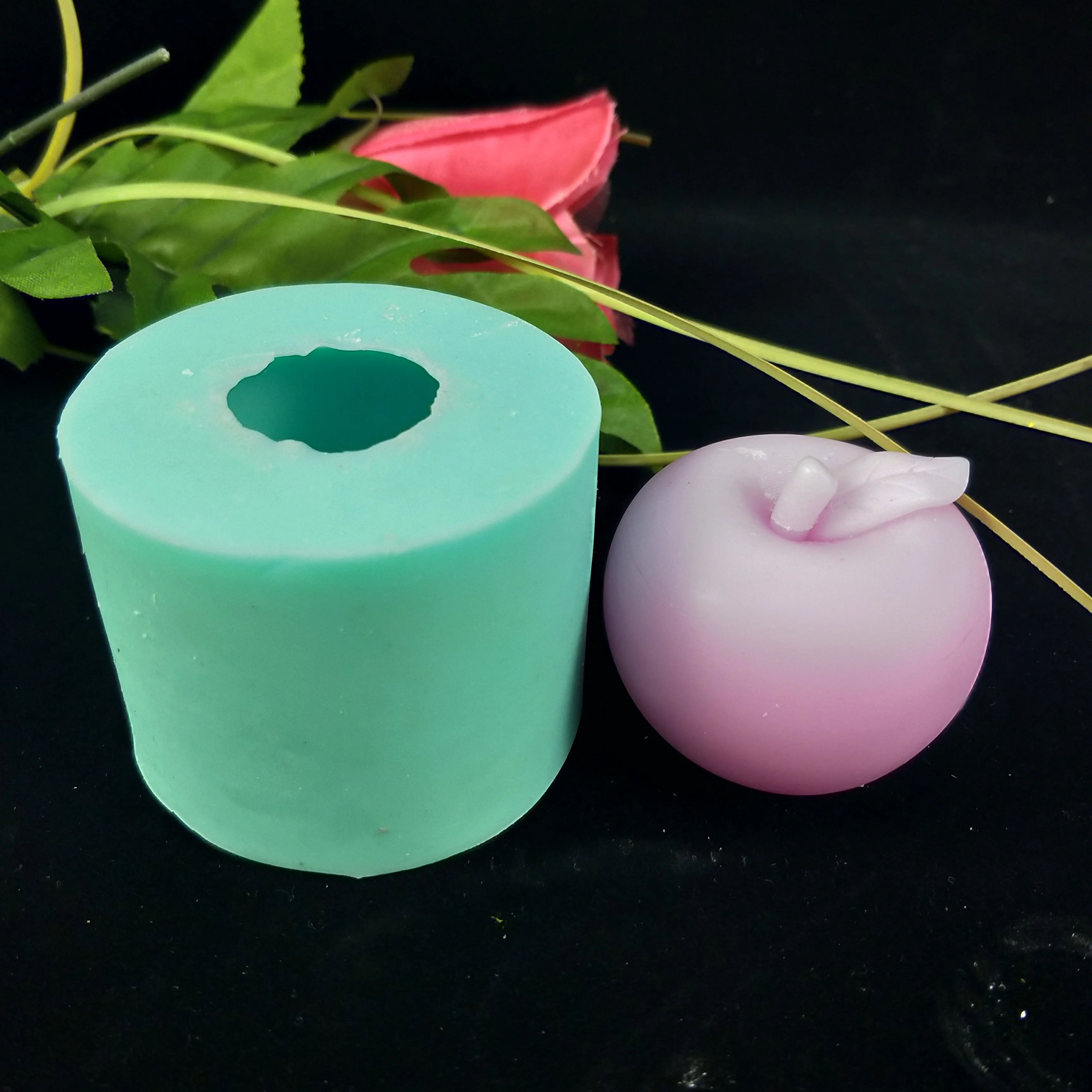 3D apple handmade soap mold mousse cake mold art silicone soap handmade DIY handmade candle mold
