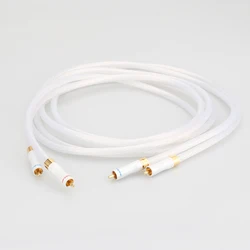1pair 5N Silver plated OCC RCA cable Analog cable RCA audio cable Silver plated