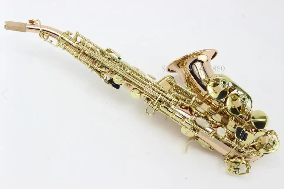 

MARGEWATE B Flat Small Curved Soprano Saxophone B Flat Music Instruments BrassPhosphor Bronze Saxofone With Case