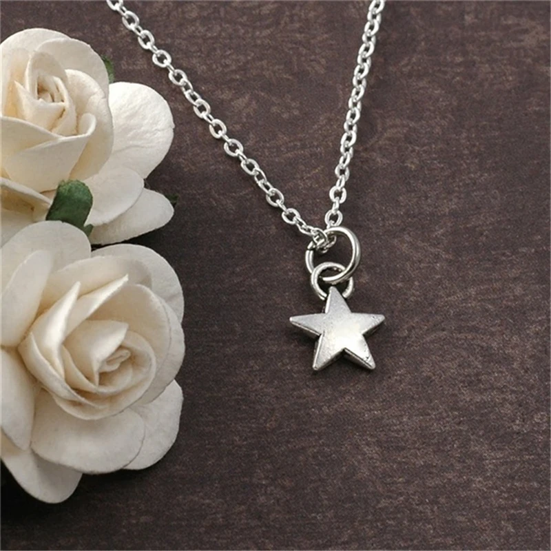 Cute Tiny Star Necklace, Star Charm Necklace, Star Pendant, Tiny Star Jewelry, Minimalist Necklace