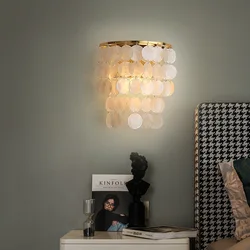 Living Room Background Wall Sconce Lamps Girl and Children Bedroom bedside Decorations Light Wedding Post Modern Shell Lighting