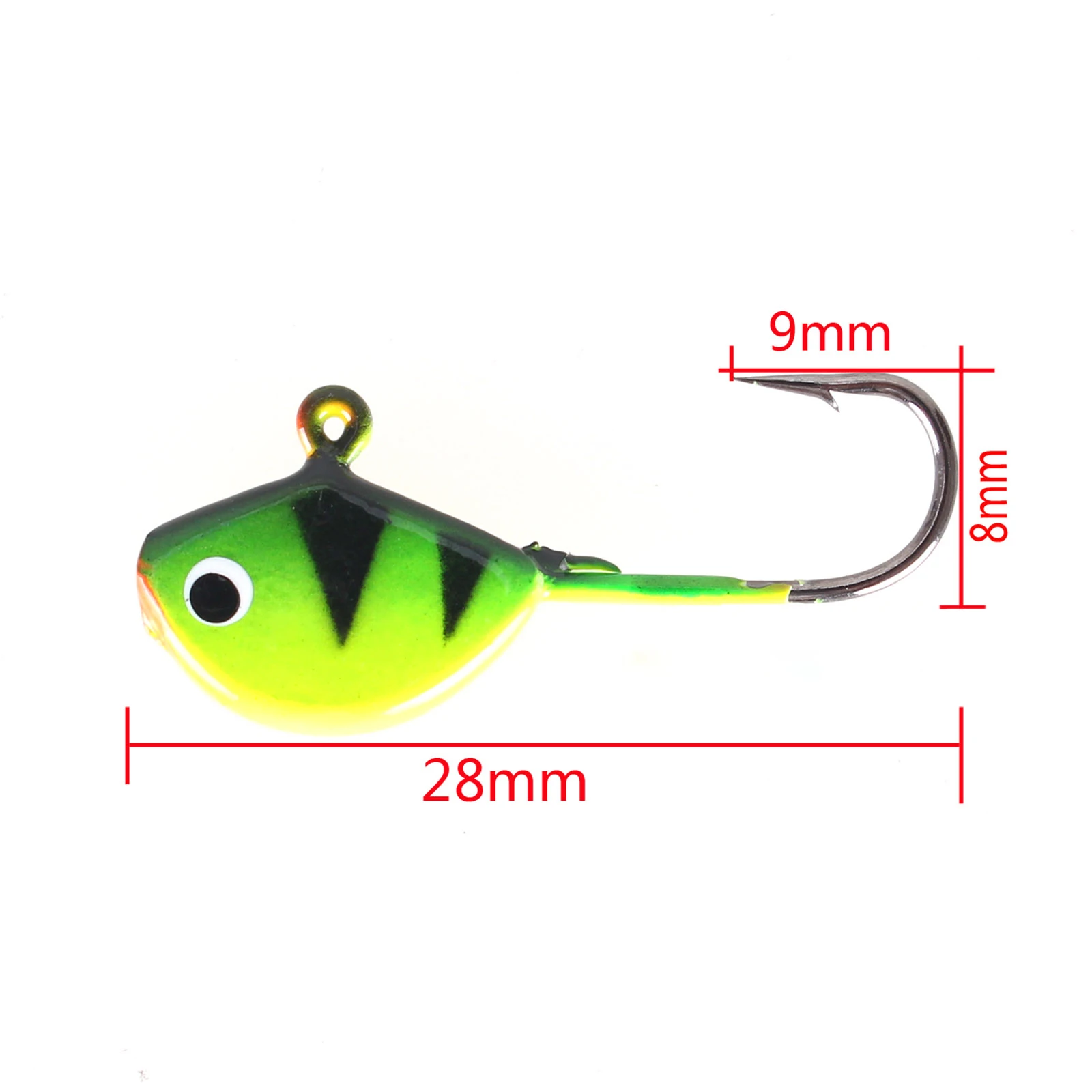 DNDYUJU 4pcs/lot Winter Fishing Lure Ice Fishing Jig Bait 2.5cm 2.3g Mini Metal Fish Lead Head Hook Bait Fishing Tackle