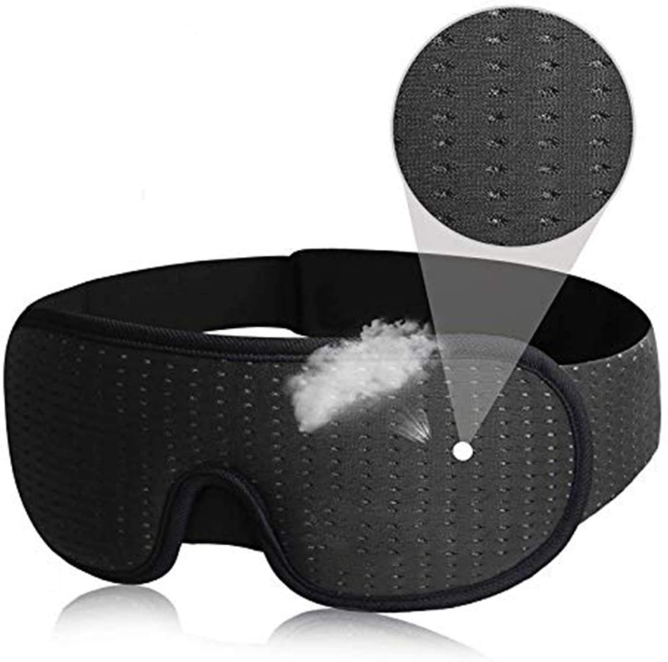  3D Mask for Sleep Eye Mask Lights Blockout Soft Padded Sleeping Fabric Cover Shade Blindfold Eyepatch 