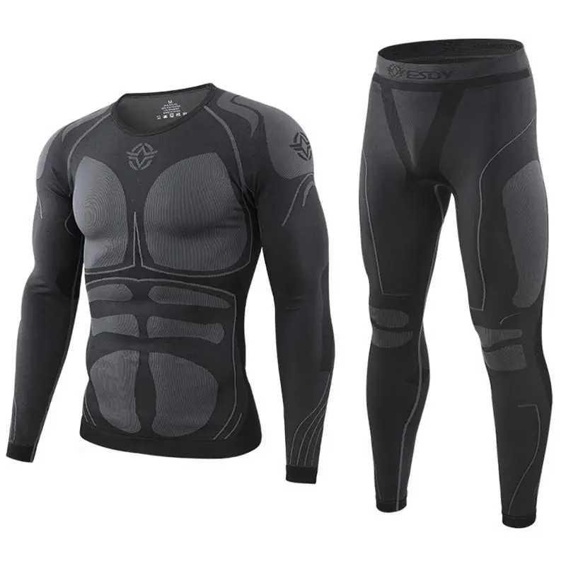 winter Top quality thermo Cycling clothing Men\'s thermal underwear men underwear sets compression training underwear men clothin