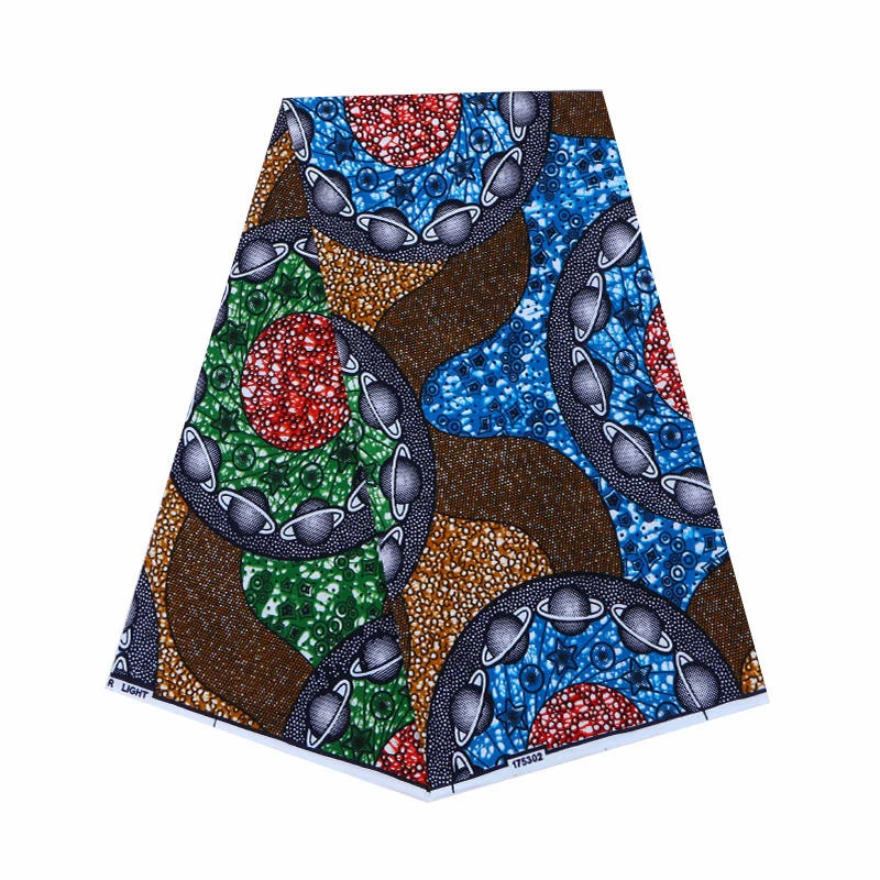 

2019 Wax High Quality African Veritable Ankara Wax Print Fabric Colorful 100% Cotton 6Yards\set