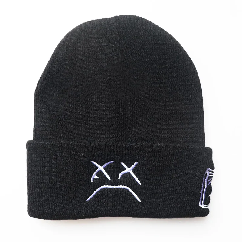 Lil Peep Beanies Knitted Embroidery Hat Winter Autumn Outdoor Party Hat Tide Hip Hop Caps Cuffed Unisex Women Men Gifts