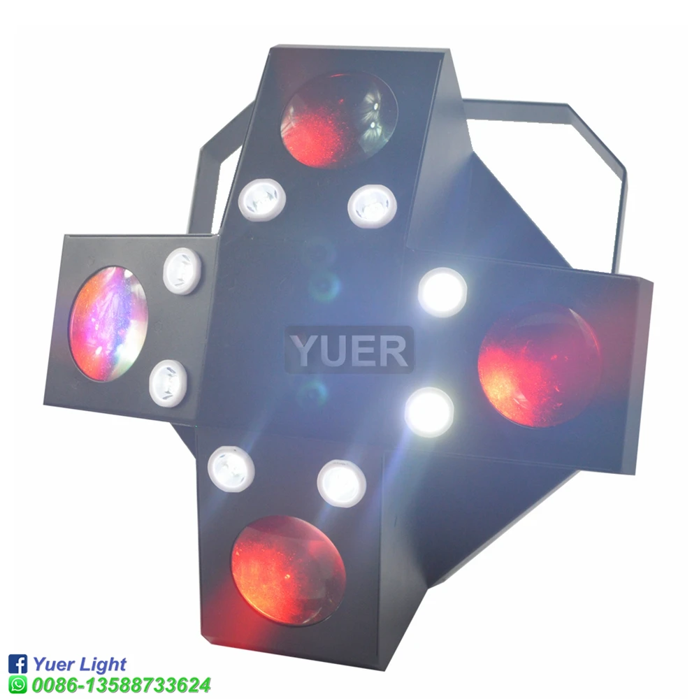 Colourful LED Combined Effect Laser Light Strobe Pattern Lighting DMX Voice Control Disco Effect For DJ KTV Club Bar Home Party