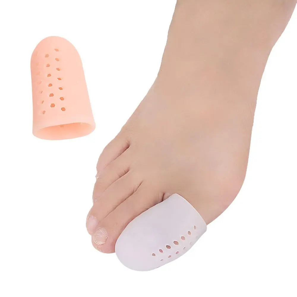 Silicone Gel Toe Separadores, Foot Care Tool, Toe Tube, Calos, Blisters, Protector, Bunion, Dedo Proteção, Macas, 2pcs