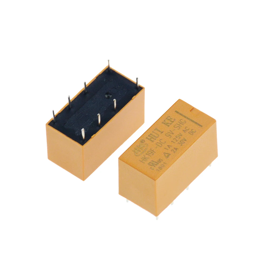 1Pcs DC 3V 5V 9V 12V 8 Foot 2A 2 Open 2 Closed Relay Communication Signal Relay Electromagnetic Relay