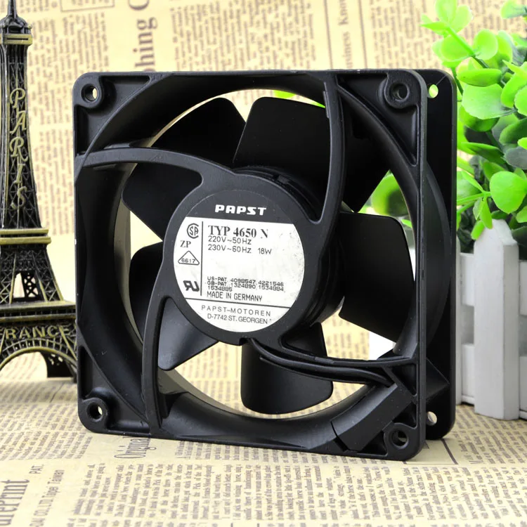 Germany imported  TYP4650 N 12038 230V 18W120 x 120 x 38mm high temperature metal fan