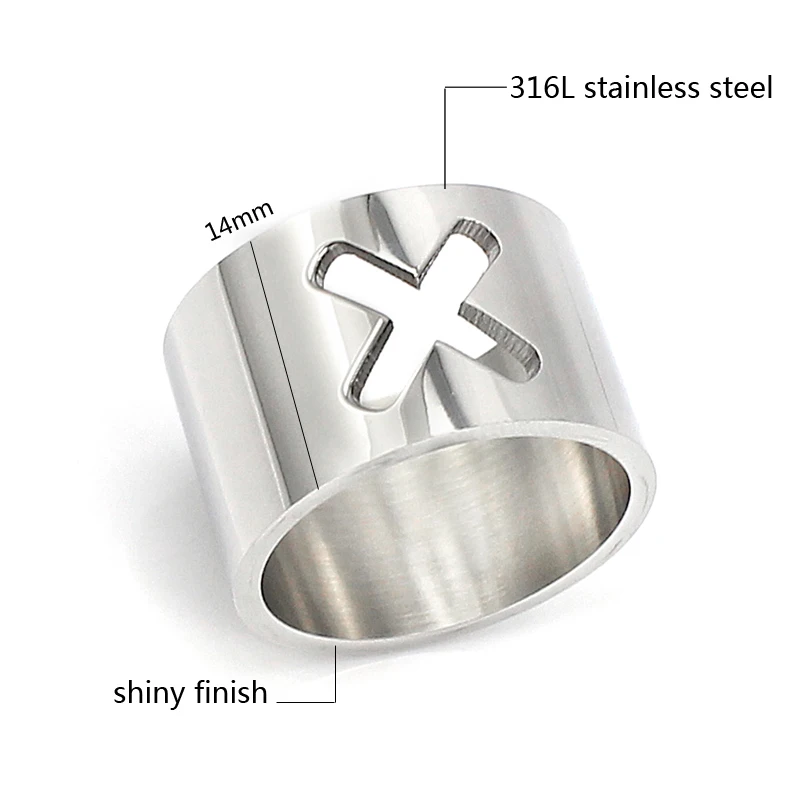 Music Rhythm Curve Rhythm Stainless Steel Hollow Oval Rings Trendy Women Jewelry Style The Size # 6 7 8 9 10 11 12