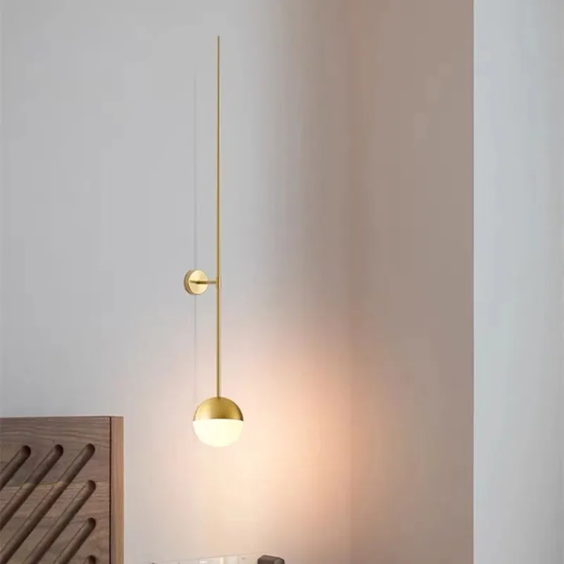 Mobile Wall Lamp Nordic Denmark Glass Ball long arm lamp Living Room Vintage Sconce Bedroom Home Indoor minimalist wall lamp