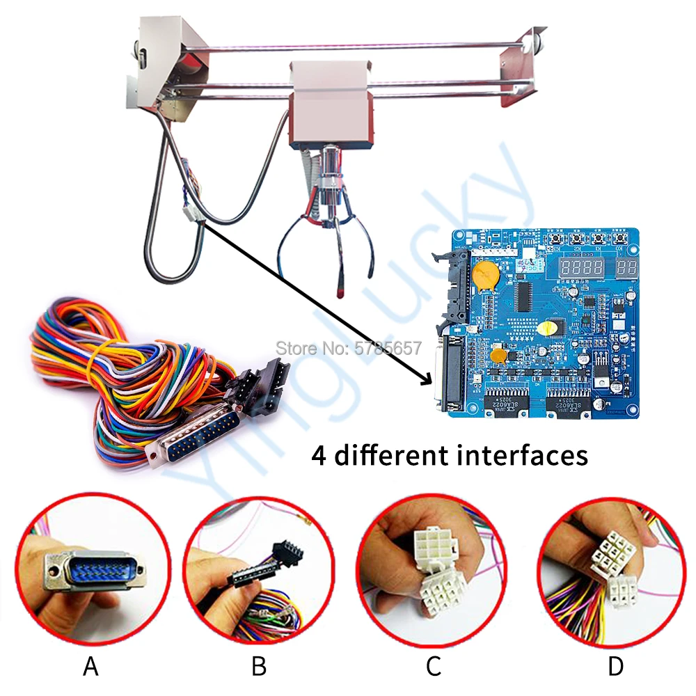 Doll Crane Machine Cable Motherboard Gantry Connection Line, Claw Toy Doll Gift, Arcade Game Wire