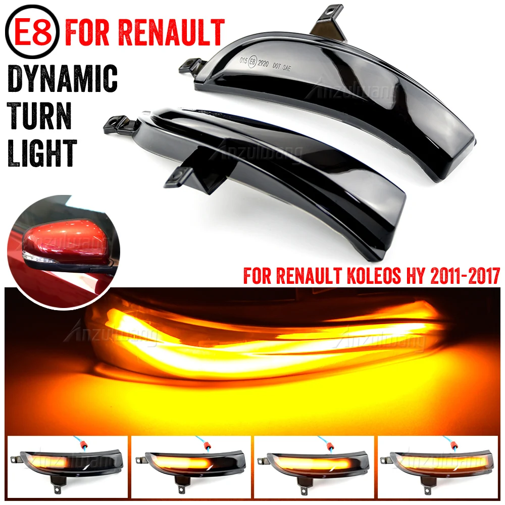 

Dynamic Turn Signal For Renault Koleos HY 2011 2012 2013 2014 2015 2016 2017 LED Strip Light Rearview Mirror Lamp