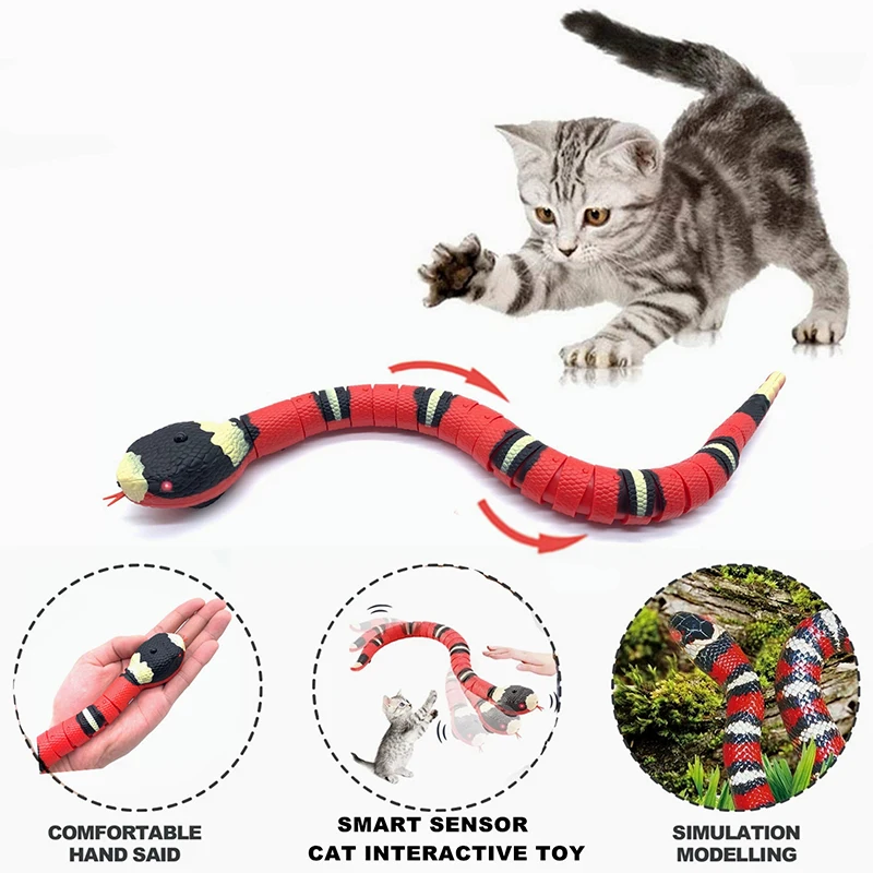 

Cat Toy Electronic Snake Interactive Supplies For Accessories Interesting Things Small Games Kittens All Smart Movement Dog Pets