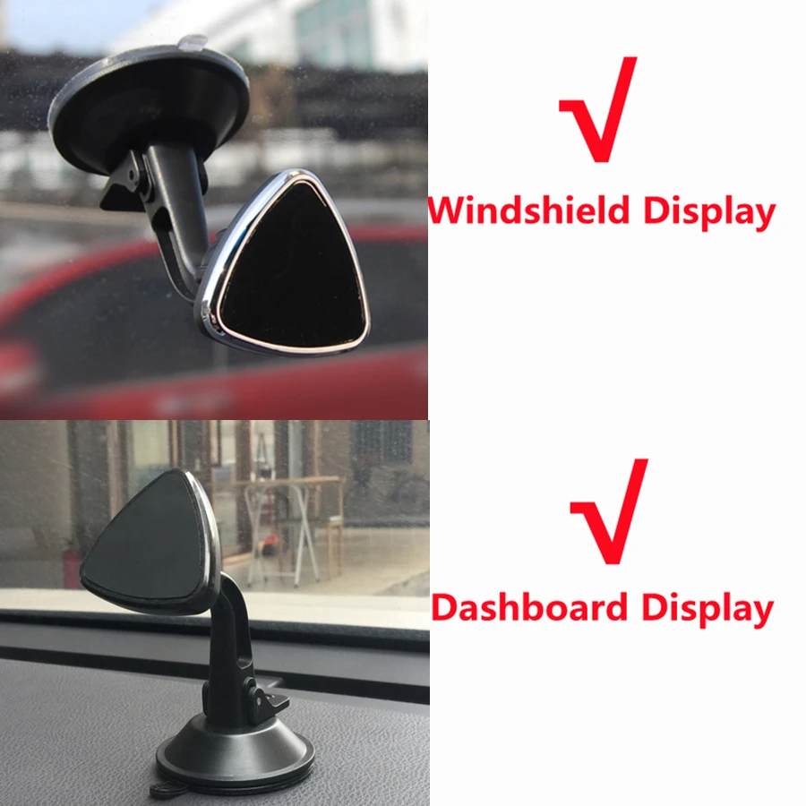 Suporte magnético para celular no painel do carro, suporte giratório de 360 para-brisas