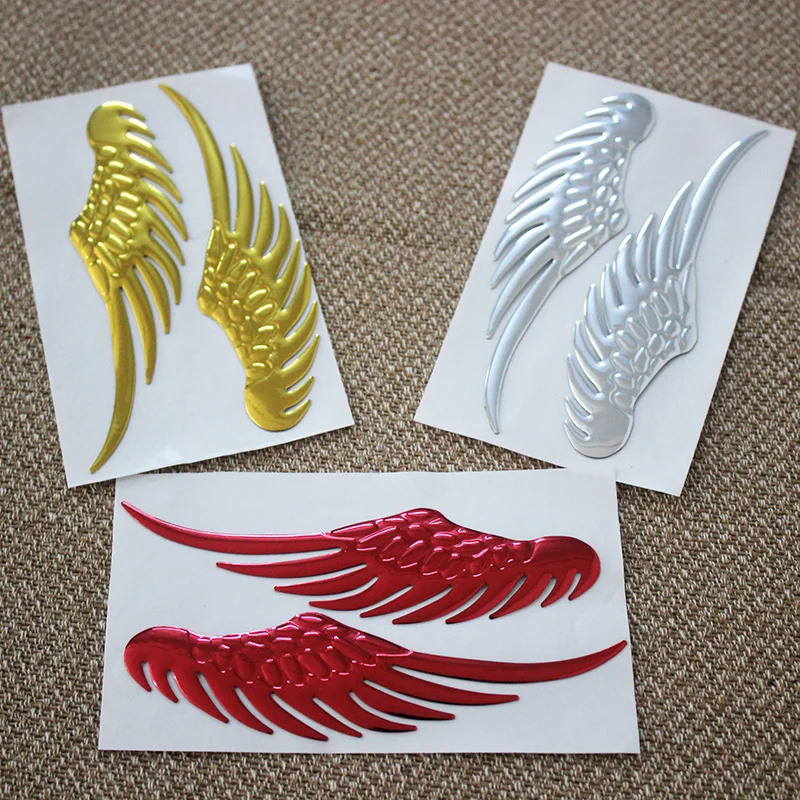 1pair Pvc Soft Rubber Big Wings Car Stickers Car Personalized 3d Stereo Car Stickers PVC 3D Auto Accessories