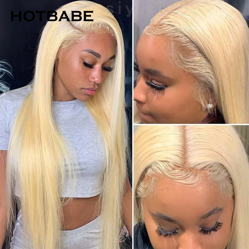 

613 Honey Blonde Color 13x6 HD Transparent Lace Front Wigs 30 32 Inch Lace Frontal Wigs For Black Women Brazilian Remy Hair