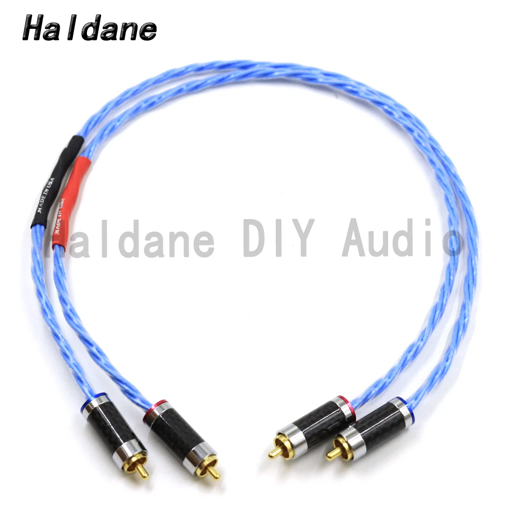 Haladne Nordost Odin Silver Plated Cable Blue Wgite Carbon Fiber Gold Plated RCA Interconnect Signal Cable Wire