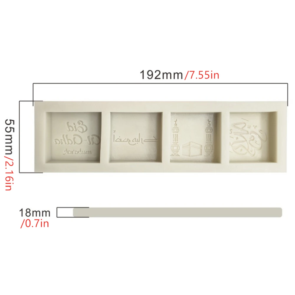 4 Cavity Square Silicone Mold Writing Letter Cake Mold For Ice Creams Chocolate Mould Pastry Bakeware Dessert