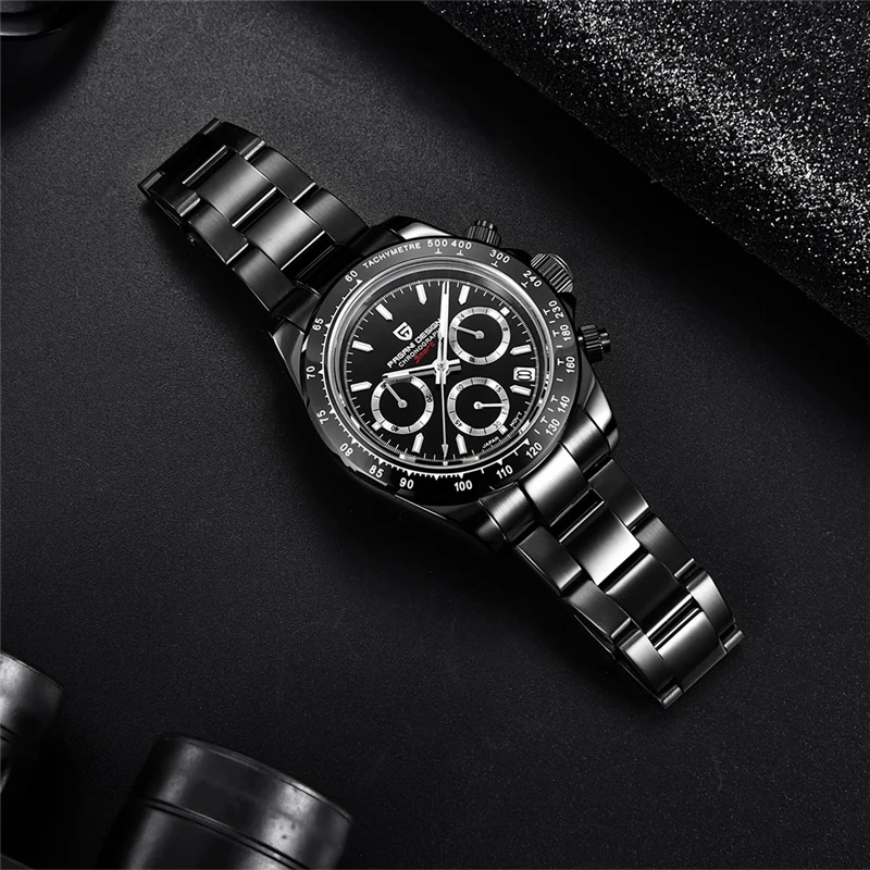 New PD-1644 PAGANI DESIGN Men\'s Watch Multifunction Chronograph Sapphire Glass 100M Waterproof Quartz Watch For Men Reloj Hombre