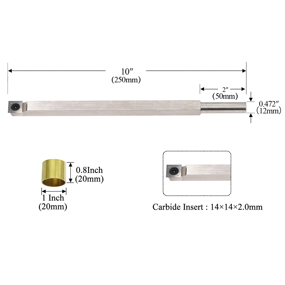 Woodturning Tools Rougher Fit 14x14x2.0mm Carbide Insert Cutter for Woodworking Lathe Machine wood hobbyist or DIY or Carpenter