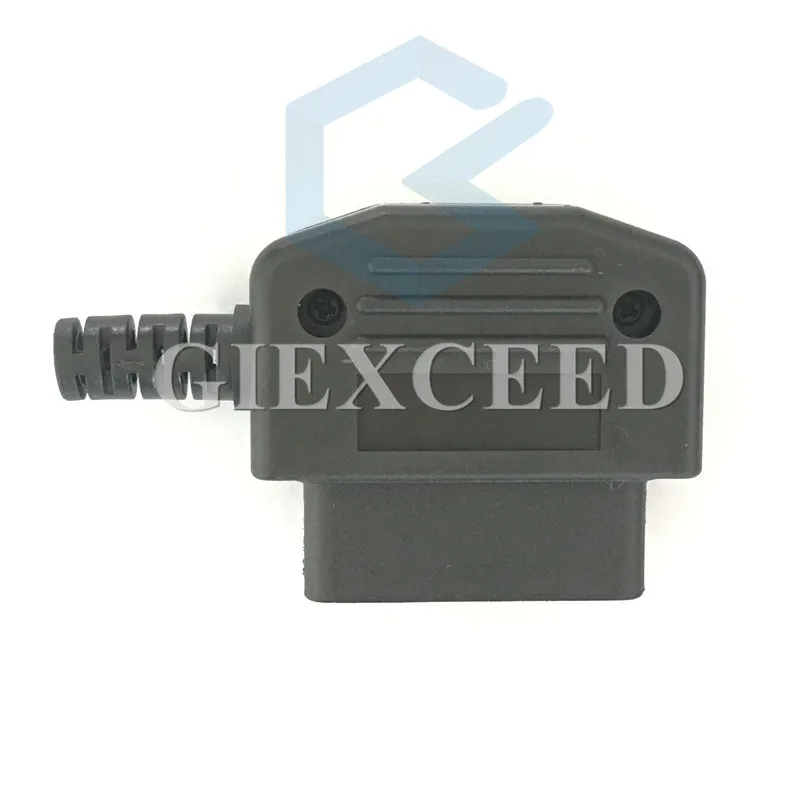 OBD II OBD2 L Type 16 Pin Male Auto Car Connector Cable Wire Sockets Connector Plug With Shell and Screw