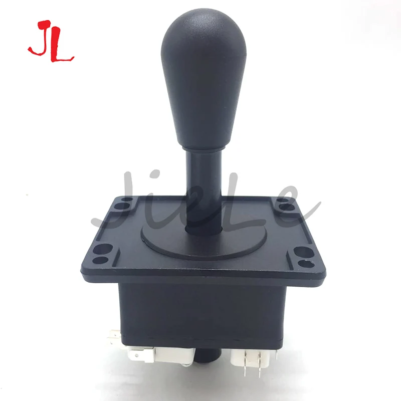 American Happ Style Arcade Joystick Precision, 8 Way Competition, Switchable Stick,Elliptical Black Handle,White Microswitches