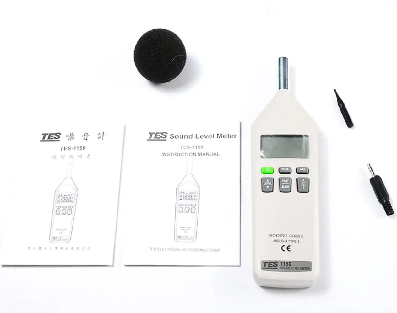 

TES-1151 Micro-USB Sound Level Meter 30 to 130 dB TES1151 DC/AC Noise Tester 4G Card