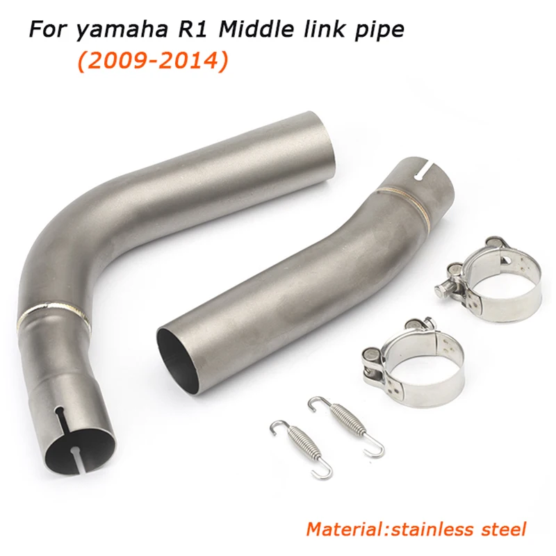 

2009 2010 2011 2012 2013 2014 Motorcycle Middle Link Pipe Lossless connection Exhaust System Silp on Modified For Yamaha r1