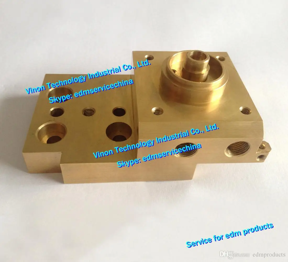 (1pc) M604-2 edm Guide Block (2 holes) X182B995H02, Me701B RA Lower Die Guide Holder X182-B995-H02 for Mitsubishi DWC-RA,FA