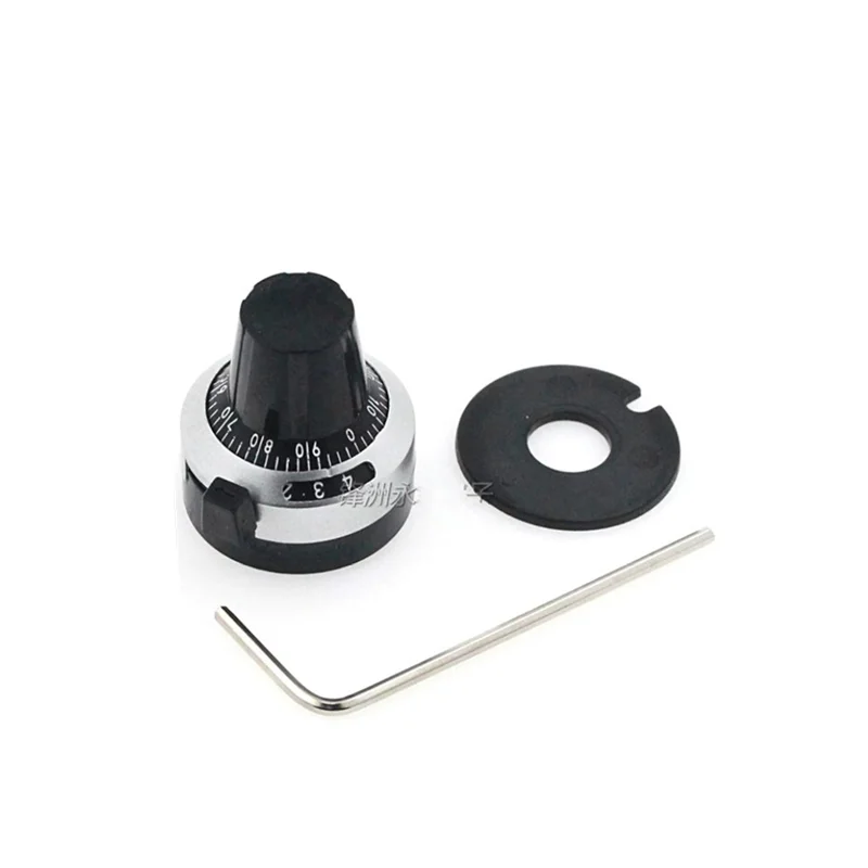 5PCS black grey knob button cap 6.35mm calibratio knob for 3950S WXD3-13 2W WXD3-12 1W turn around special potentiometer knob