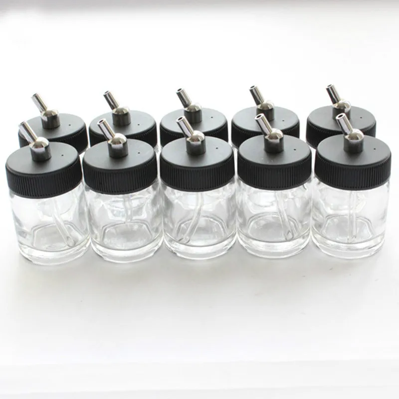 1pc Microblading Glass Containers 22cc Bottles Dual Action Airbrush Professional Tattoo Ink Cup