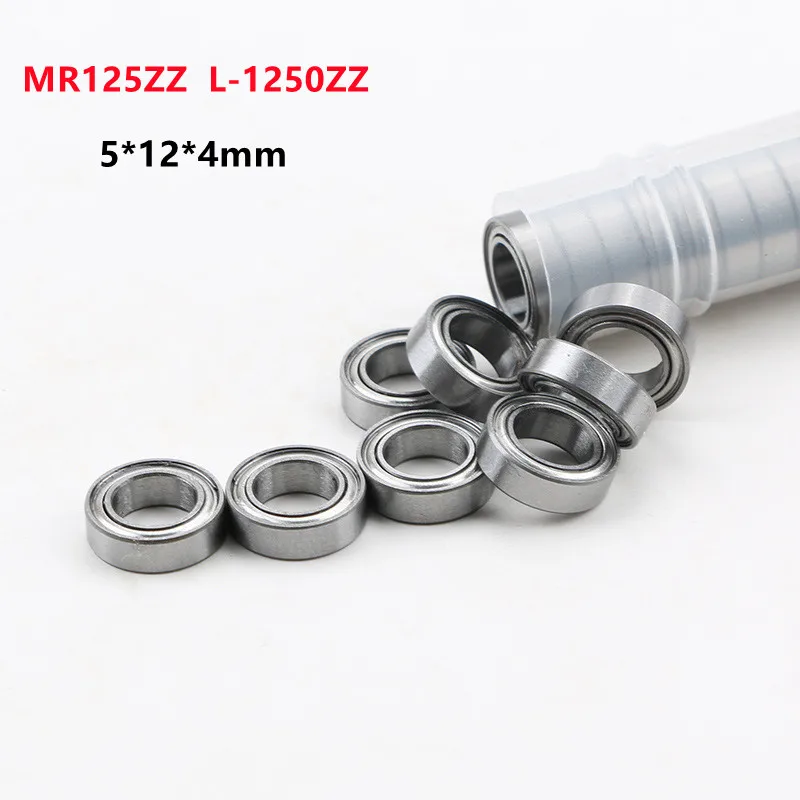 

50/100/500pcs MR125ZZ MR125 MR125-2Z L-1250ZZ 5*12*4mm miniature deep groove ball bearing 5x12x4 mm