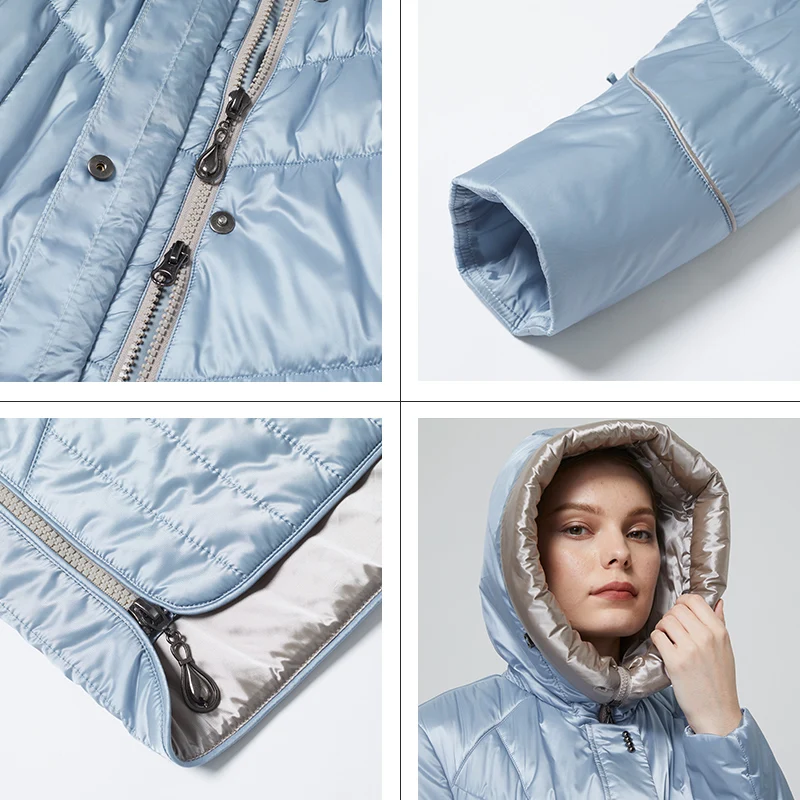 Astrid 2022 chaqueta de otoño primavera abrigo de mujer Parkas informales para mujer abrigos de talla grande con capucha estilo de moda mejor AM-5810