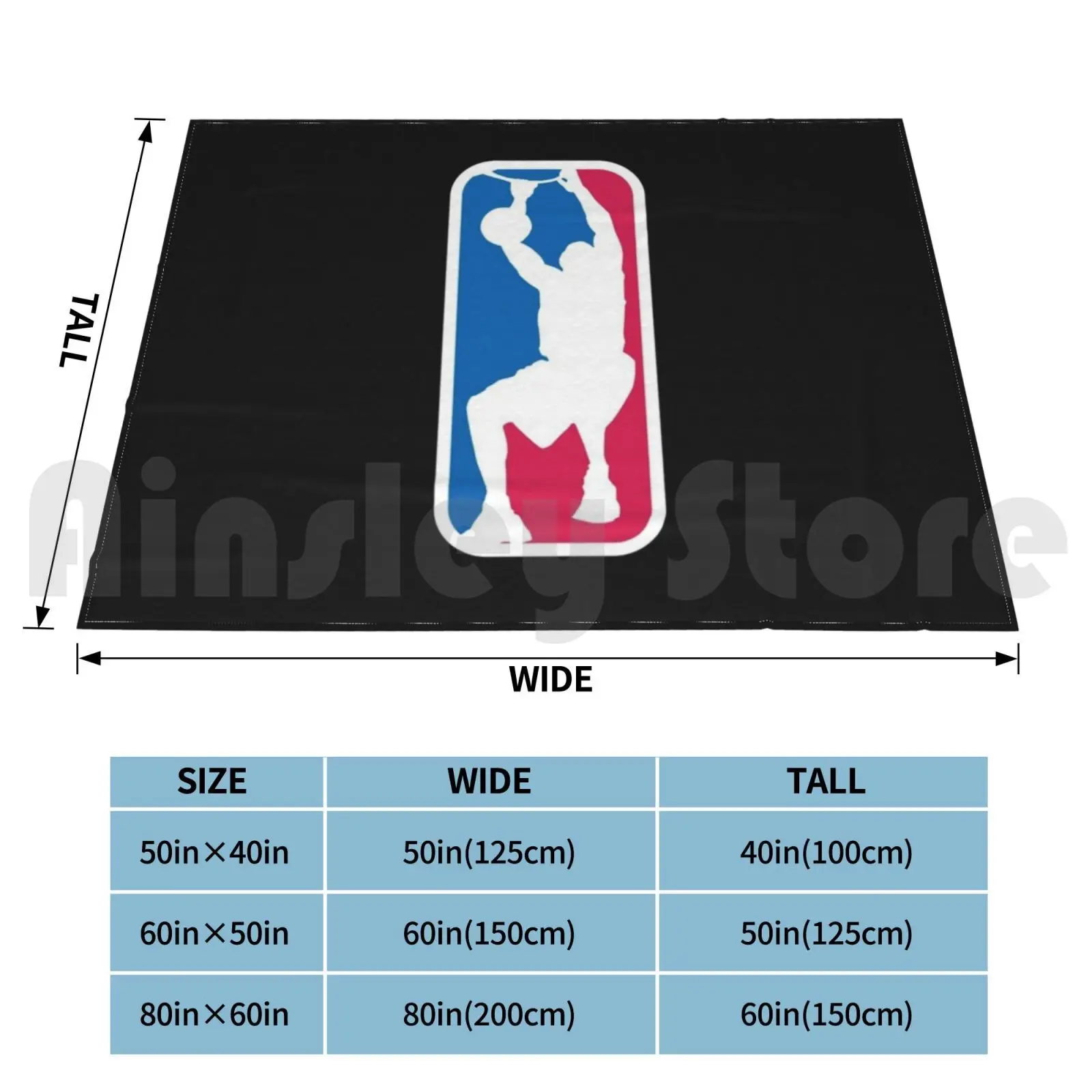 Shaquille O'neal Logo Blanket Fashion Custom Parody Logo Fake Big Shaq Basketball Board Rim Usa Shot Sports