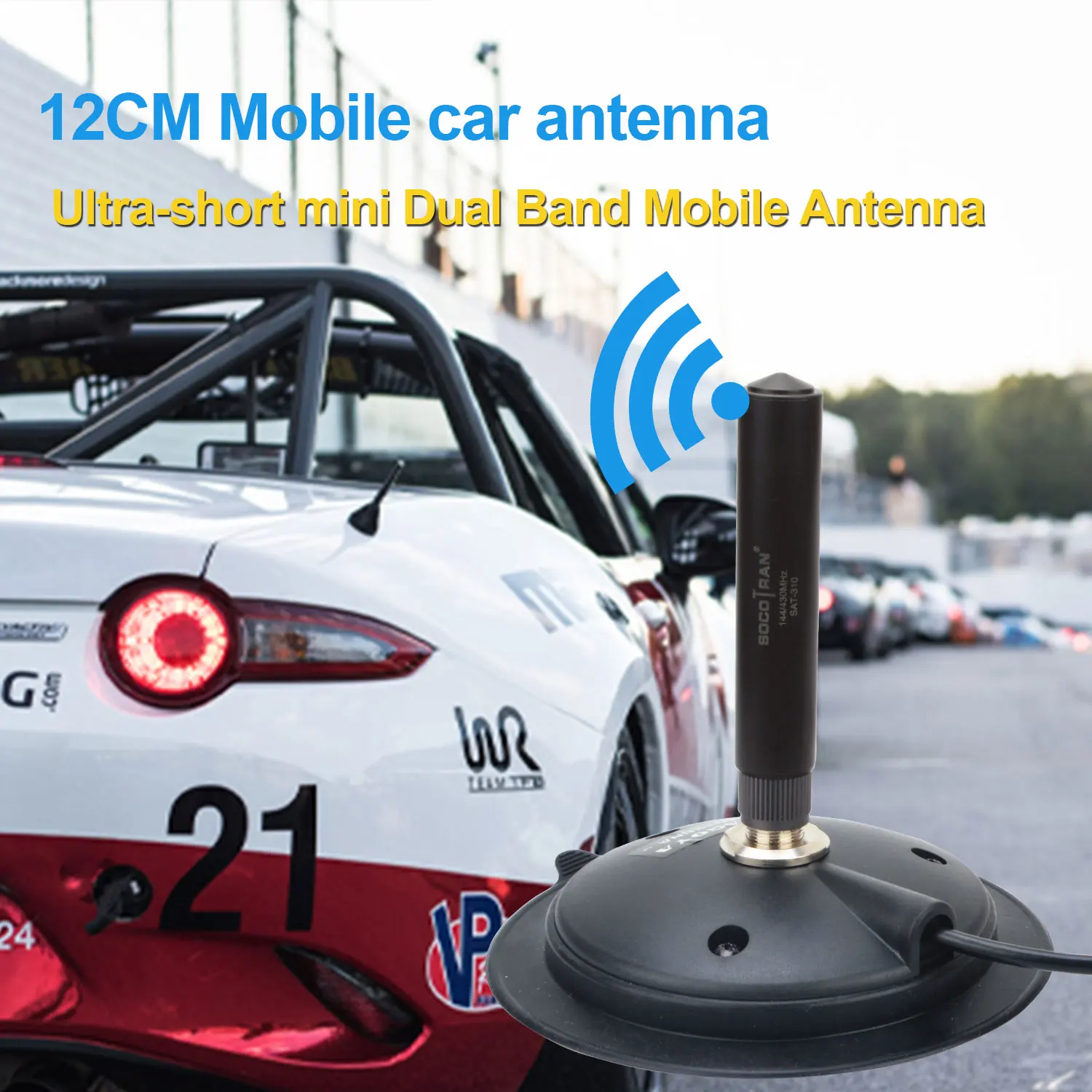 

Original Socotran antenna Walkie-Talkie short antenna VHF/UHF 144/430MHz 3.0dB 50W 12cm Mobile Radio Transceiver Min Car Antenna