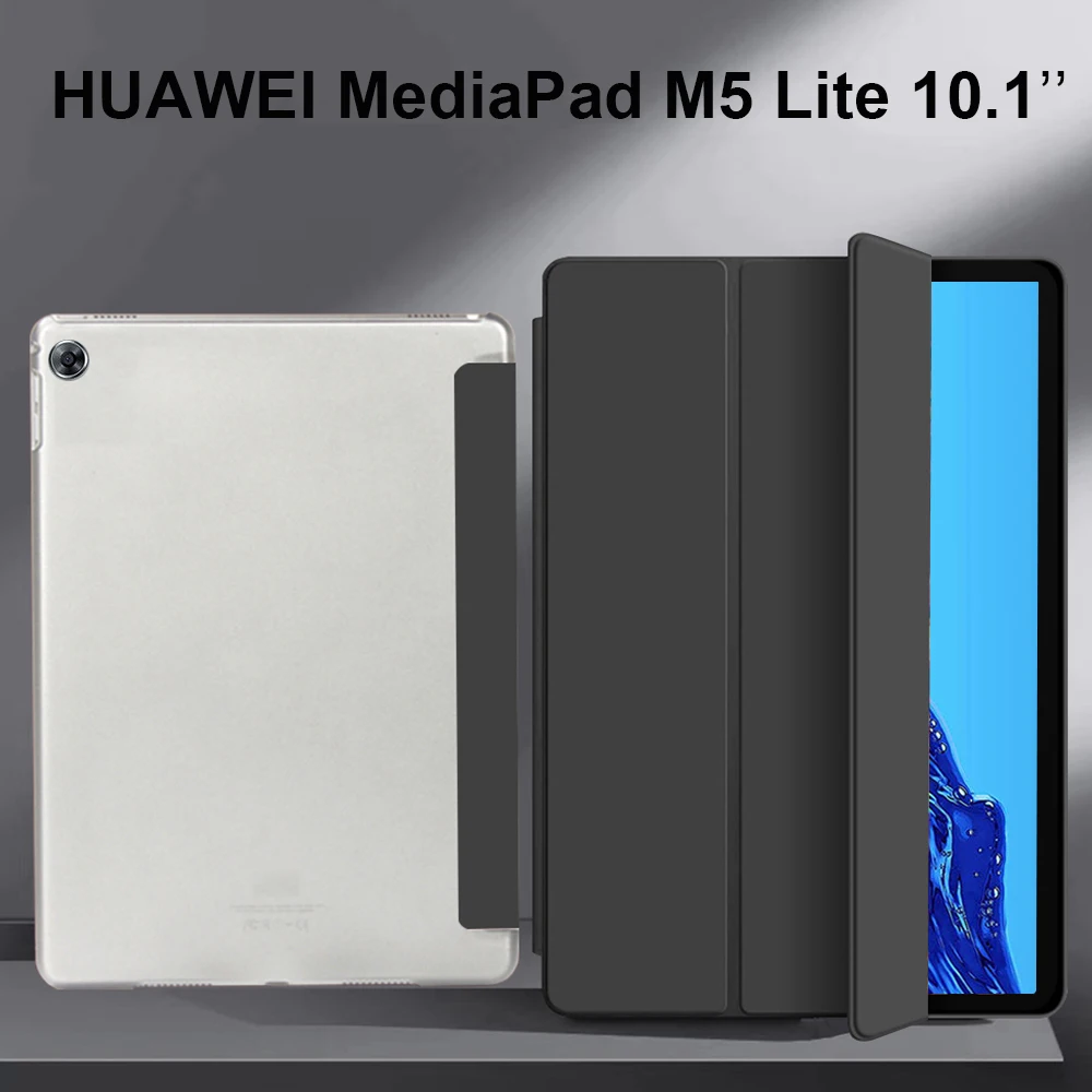 

Чехол из искусственной кожи для планшета Huawei MediaPad M5 lite 10, чехол для Huawei M5 Lite BAH2-W19/L09/W09 10,1 ", умный чехол для сна и бодрствования