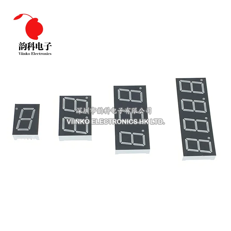 1pc 0.56 cal wyświetlacz LED 7 segmentowy 1 Bit/2 Bit/3 Bit/4 Bit Digit z czerwoną wspólna katoda/anoda cyfrowy 0.56 cal led 7 segmentu